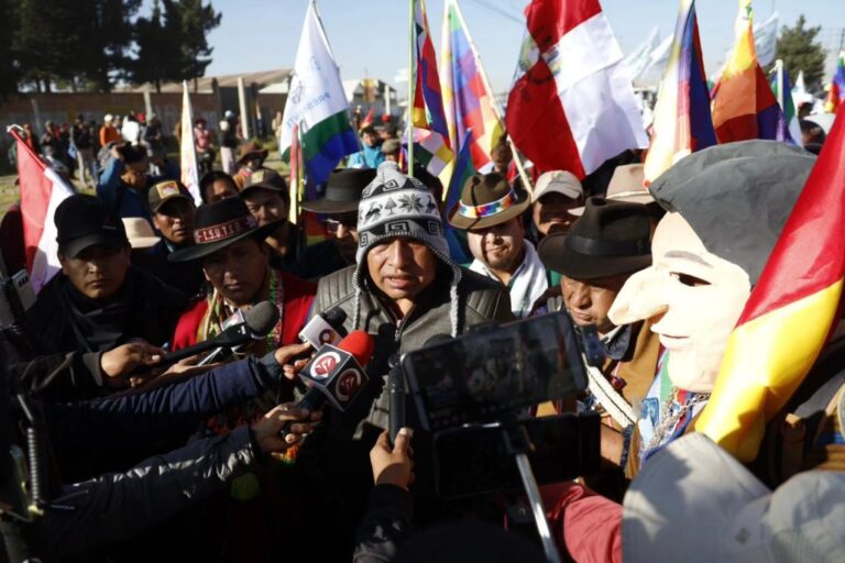Ponciano Santos, dirigente de la Central Sindical Única de Trabajadores Campesinos de Bolivia (CSUTCB) Evista