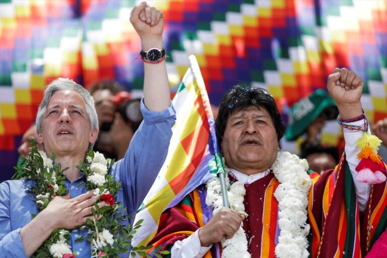 Alvaro Garcia Linera y Evo Morales