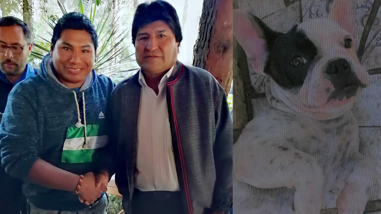 Reynaldo Ezequiel con Evo Morales, y Drako